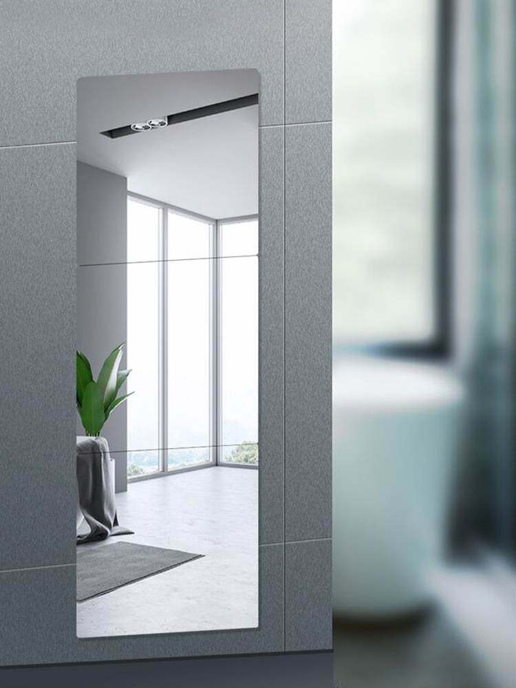 Soft mirror wall-wearing mirror self-adhesive high-definition makeup mirror Acrylic patch bathroom dormitory wall hanging mirror