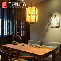 New Chinese outdoor pavilion LED lantern pendant lamp cool kiosk waterproof patio door outdoor villa antique aisle light