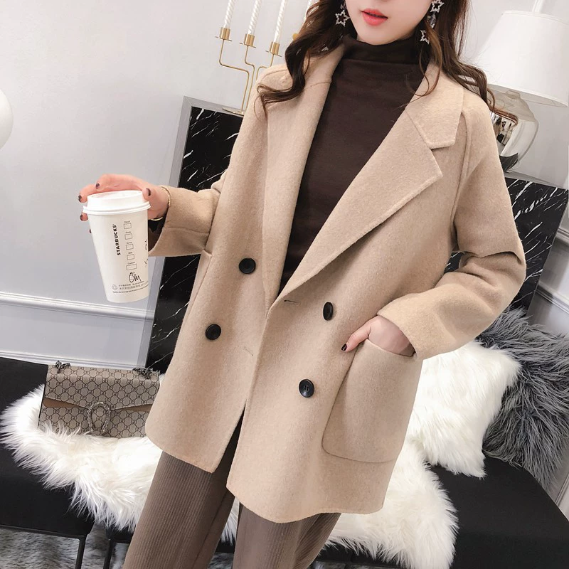 [52] Áo len cao cấp tự làm 2018 thu đông 2018 mới được may bằng tay hai mặt áo len cashmere