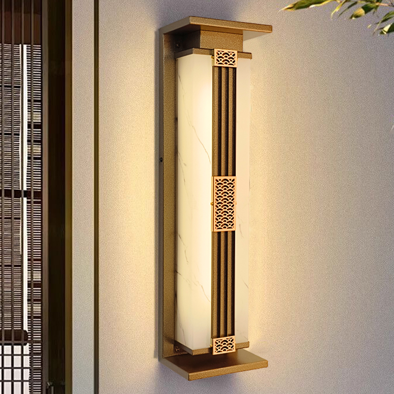 Outdoor Waterproof Wall Lamp, Solar-Powered Villa Courtyard Gate Side Strip Wall Lamp, Outdoor Entrance Door Pillar Wall Lamp