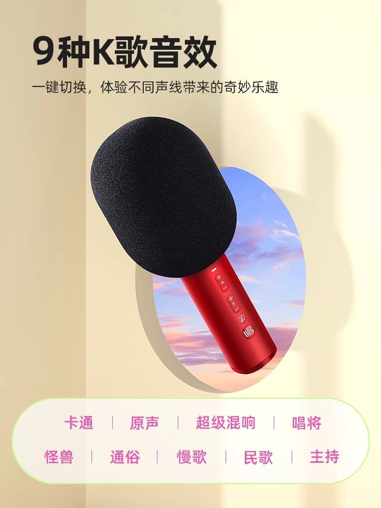Singba Little Giant C20 Microphone and Speaker Integrated Microphone Small Singing C10 Wireless Home Karaoke Children's Family Ktv