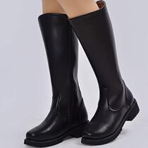 High-end dance equestrian leather boots riding boots for adults men women and children flag-raising boots performance stage grand official