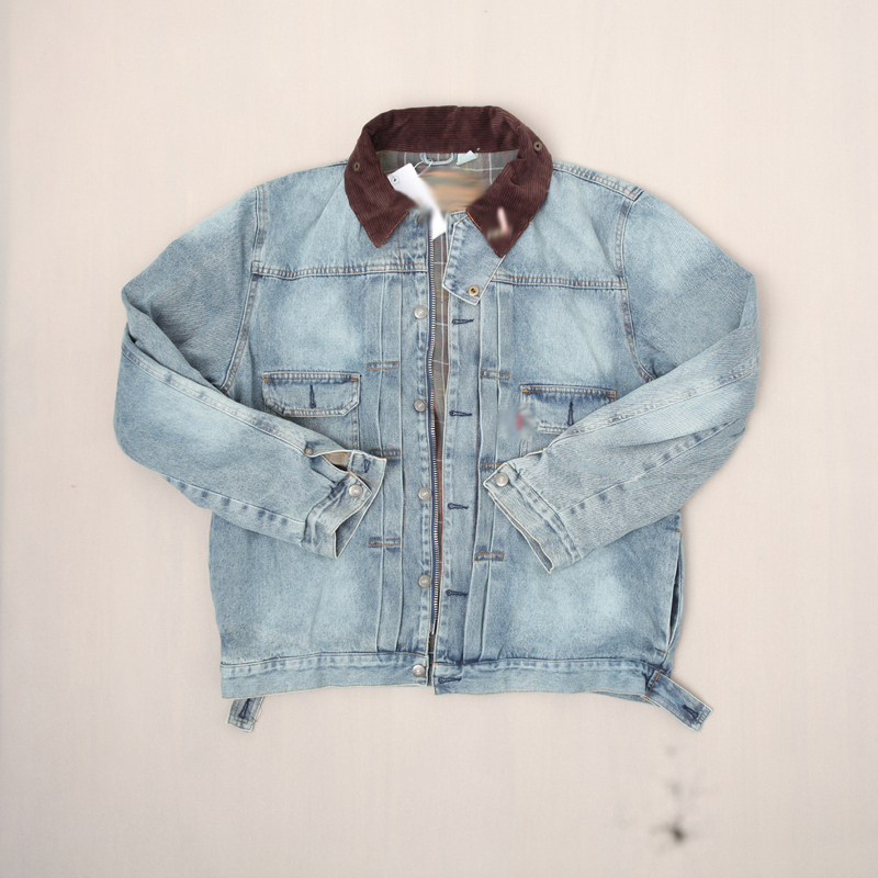 26 Autumn/Winter Men's Washed and Distressed Collaboration Workwear Jacket Denim Coat 0828 26 Autumn/Winter Men's Washed and Distressed Collaboration Workwear Jacket Denim Coat 0828