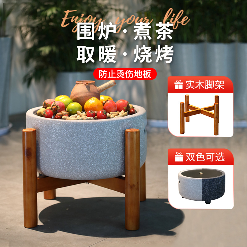 Outdoor cooking tea oven charcoal barbecue oven carbon oven charcoal oven oven room heating oven household