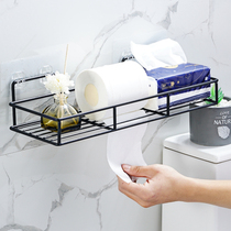 Toilet tissue box Toilet toilet paper shelf Wall-mounted pumping paper box Free hole creative tissue holder Toilet paper box