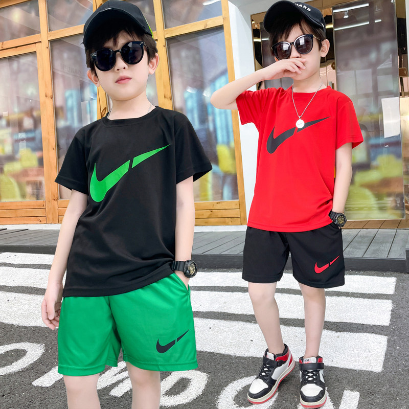 Balbala boys suit summer clothes children sportswear CUHK children's clothes Summer girls speed dry clothes handsome