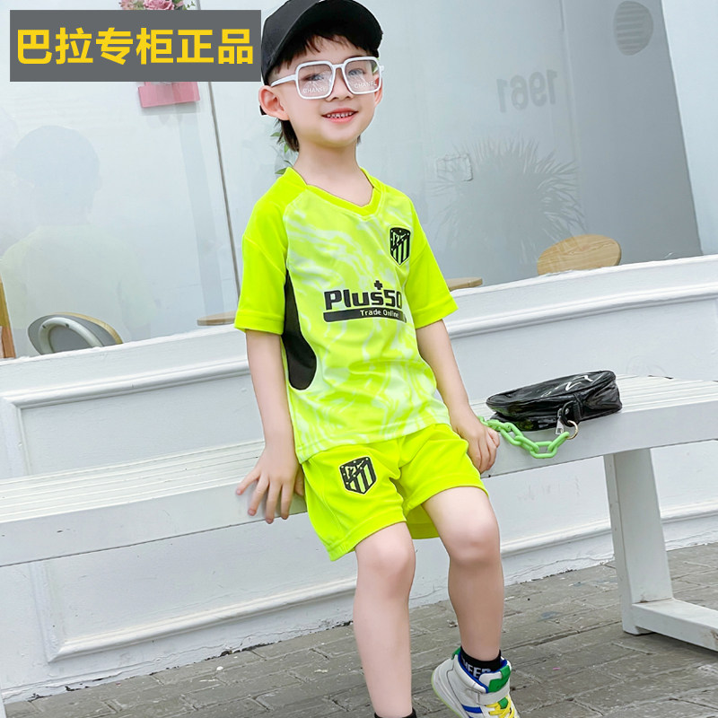Bala bala2022 Summer new boy dress Children's football suit Sport suit girl speed dry short sleeve shorts