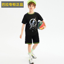 Bala bala boy short sleeve suit 2022 new boy CUHK boy sports clothes handsome children with summer load