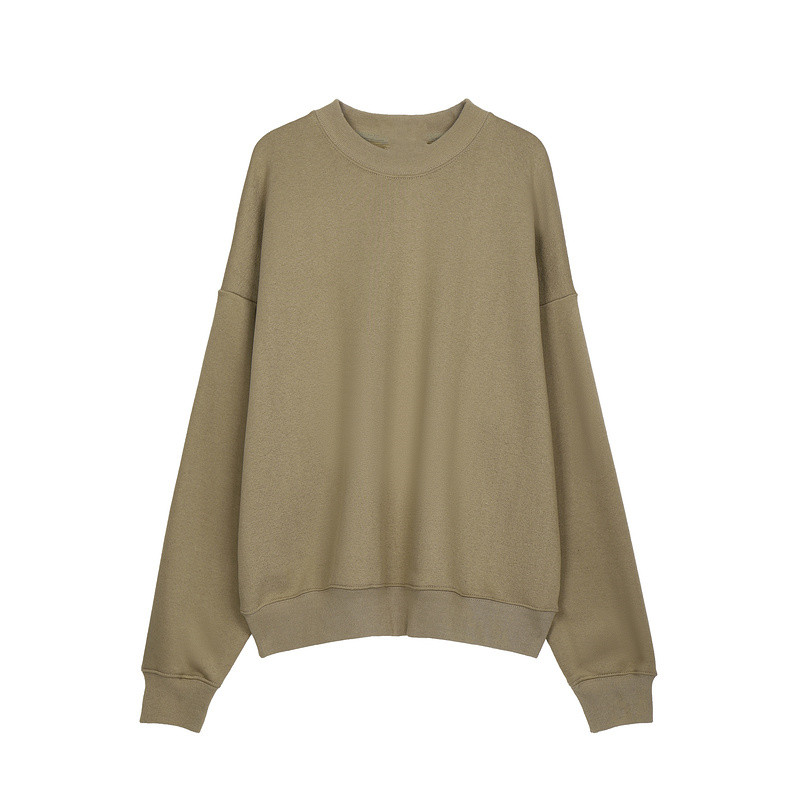 Base sweatshirt with a round collar