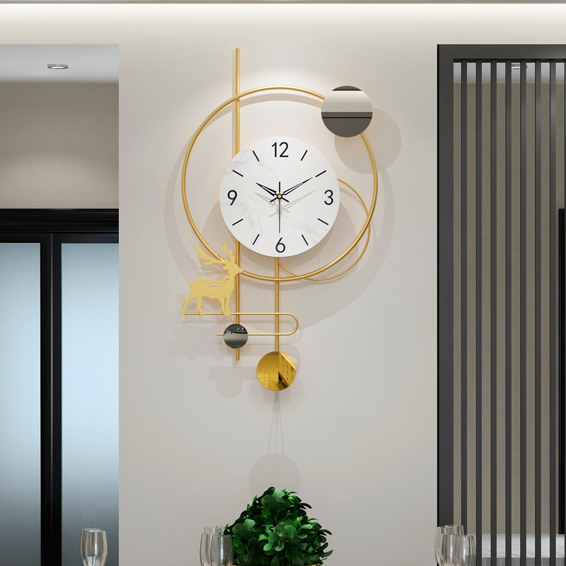 Watch and watch Living room Individuality Creativity Nordic Home Art Decor Clock Modern Minima Atmospheric Fashion Hanging Watch