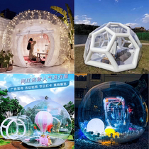 Net Red Catering Hotel Bubble Lodge Transparent Starry Sky Outdoor Camping Inflatable Tent Folk Sleeping card shivering Sound Mongolia bag