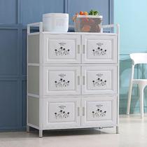 7T cupboard home kitchen storage cabinet storage cabinet storage cabinet simple assembly kitchen cabinet aluminum alloy economical cabinet