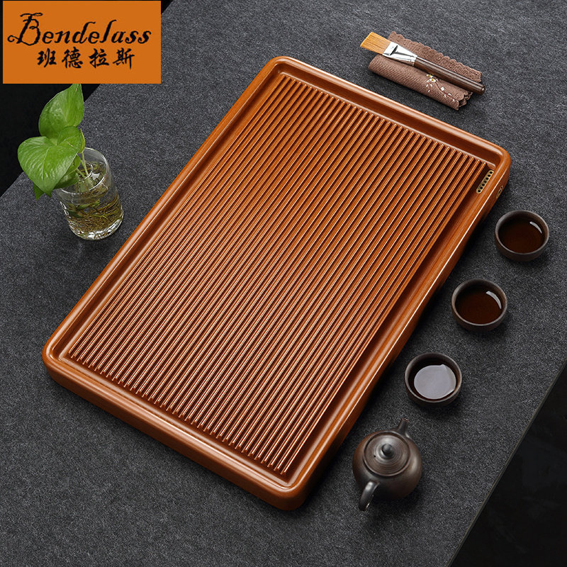 Fully automatic solid wood tea sea tea table office electric wood tea tray yellow stock electric glue wood domestic kung fu tea set four-in-one