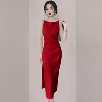 Temperament Goddess Fan famous Yuanyuan Dress Woman 2022 Summer New Body Wrap Hip-shaped Shoulders Woman Dress Dress
