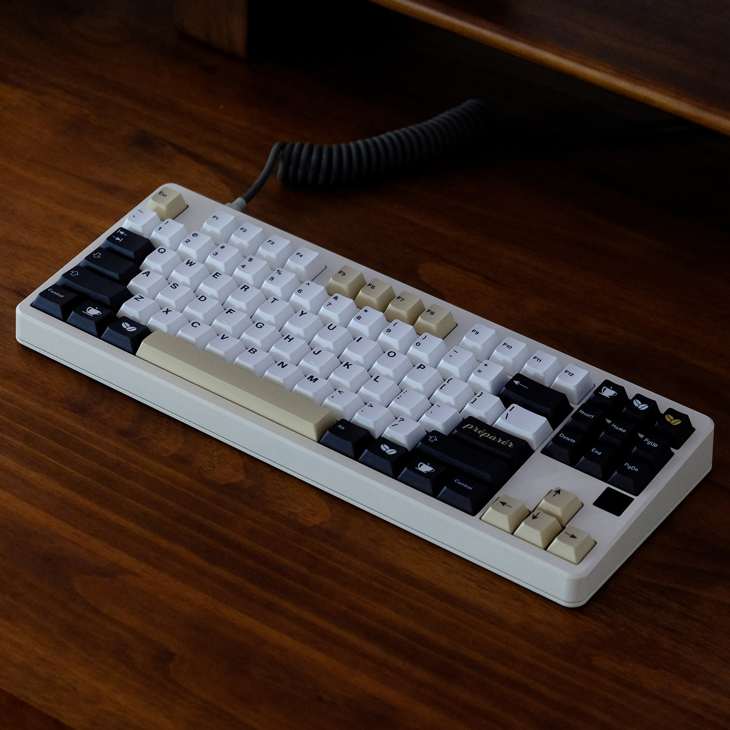 【未使用】GMK 80082 キーキャップセット Gmk-カフェレーキーキャップ,Pbt,昇華型,Cherryプロファイル,1.75u,2u