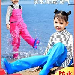 儿童雨连裤儿童雨鞋裤带雨鞋 连身下水衩。儿裤S童连身连UaFz9Dg7