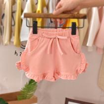 Baby shorts 2020 new girl summer clothes loose open gear net red children slim fit foreign wearing baby pants