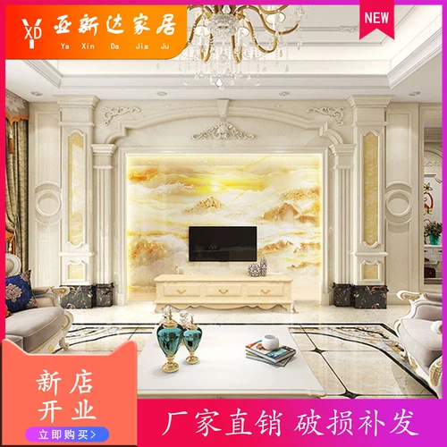 Имитация мраморной телевизионной фоновой настенная плитка плитка микроаллея простота европейская трехмерная гостиная каменная граница форма римская колонна