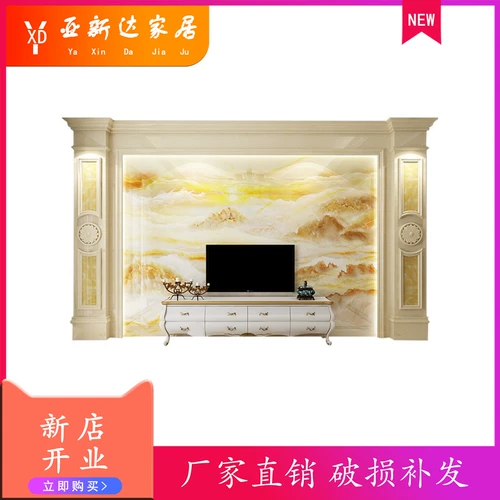 Имитация мраморной телевизионной фоновой настенная плитка плитка микроаллея простота европейская трехмерная гостиная каменная граница форма римская колонна
