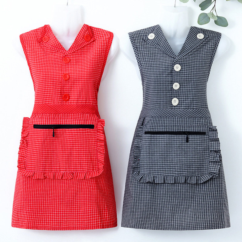 Sloth Bear Pure Cotton Hood Clothing Home Kitchen Apron Long Sleeve Woman Cute Fashion Net Red Anti-fouling Breathable Work Suit