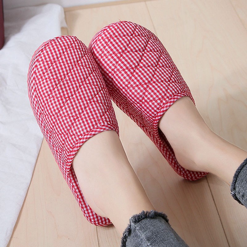 Spring Autumn Season Light Lovers Thin style Seasons Breathable for men and women Home cloth Art guests Home Non-slip winter cotton slippers