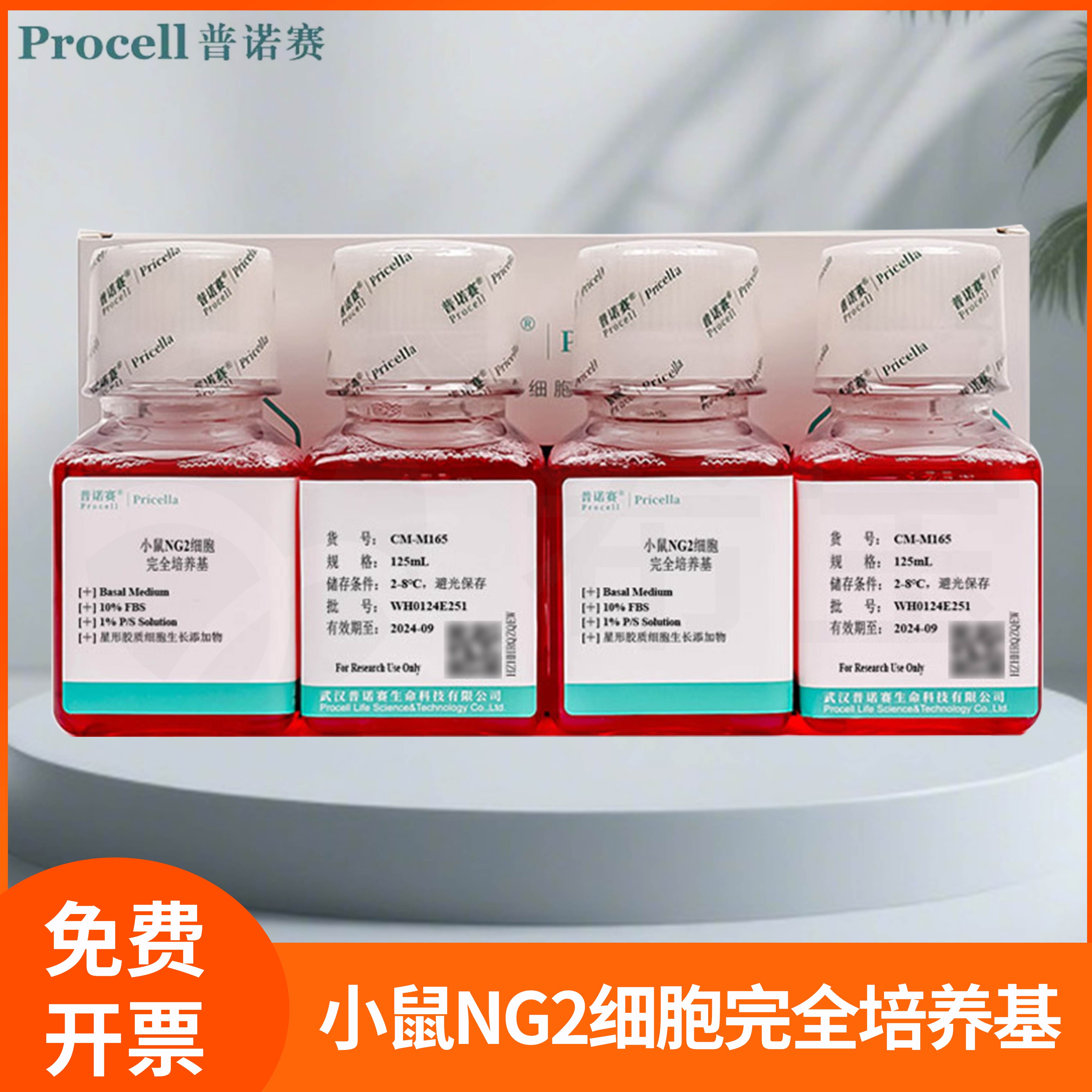 小鼠NG2细胞完全培养基Basal Medium NG2细胞基础培养基液普诺赛