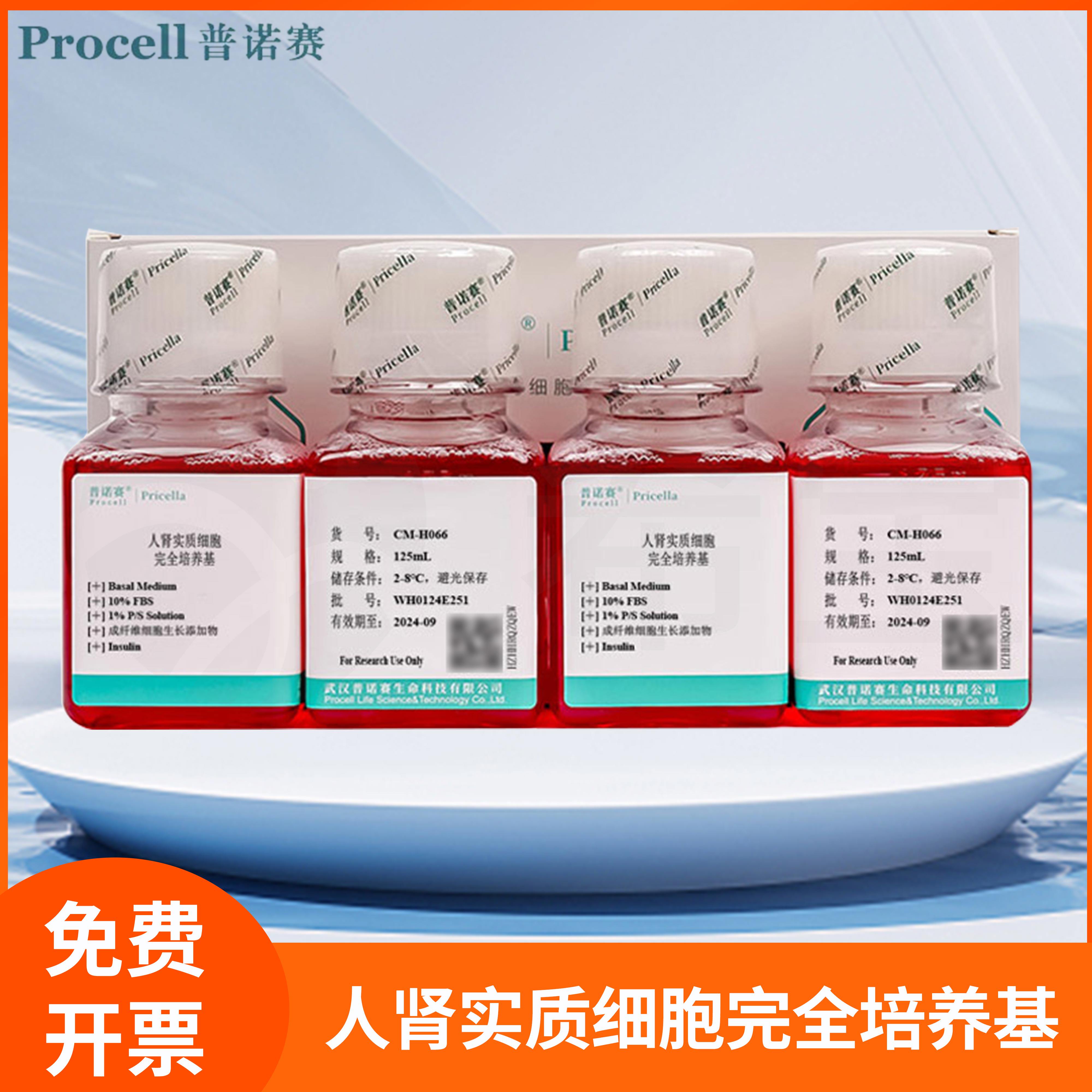 人肾实质细胞完全培养基Basal Medium成纤维细胞生长添加物普诺赛