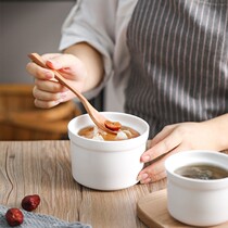  Stew cup cup ceramic soup cup Two packs with lid stew cup water-proof stew household steamed egg cup Shaxian commercial small stew pot swallow