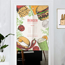 American simple door curtain Kitchen curtain hanging curtain Bedroom partition curtain cotton and linen cloth art half curtain decorative cloth curtain Feng shui curtain