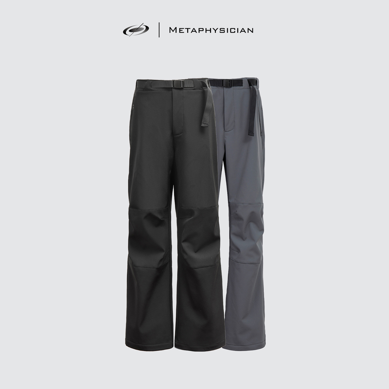 Meta Three-Dimensional Tailored Sports Functional Outdoor Windproof and Waterproof Softshell Pants Winter Fleece-Lined Hiking and Mountaineering Pants