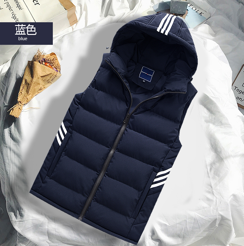 Vest nam mùa đông không tay áo khoác Slim phiên bản Hàn Quốc của xu hướng đẹp trai ấm áp vai mùa xuân và vest mùa thu xuống áo vest cotton comple tuổi 50
