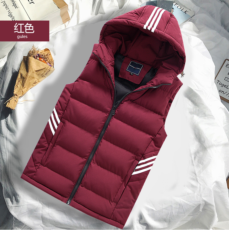 Vest nam mùa đông không tay áo khoác Slim phiên bản Hàn Quốc của xu hướng đẹp trai ấm áp vai mùa xuân và vest mùa thu xuống áo vest cotton comple tuổi 50