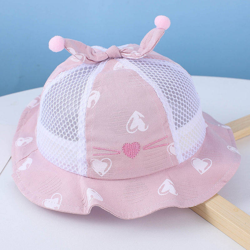 Infant baby hat spring and autumn girl baby sun hat sunscreen thin section boy cute super cute princess fisherman hat