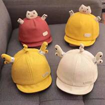 Duck Tongue Cap Baby Hat Spring Autumn Duck Tongue Cap Male And Female Baby Cute Super Cute Super Cute Ball Cap Hairy Sunhat Mesh Red