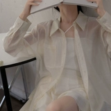 Шифоновая летняя рубашка, сексуальный тонкий кардиган, защита от солнца