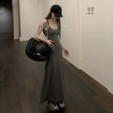 Летняя длинная юбка, французский стиль, эффект подтяжки, подходит для подростков, премиум класс, облегающий крой, с акцентом на бедрах