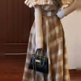 Плащ, демисезонный свитер, небольшой комплект, французский стиль, премиум класс, подходит для подростков