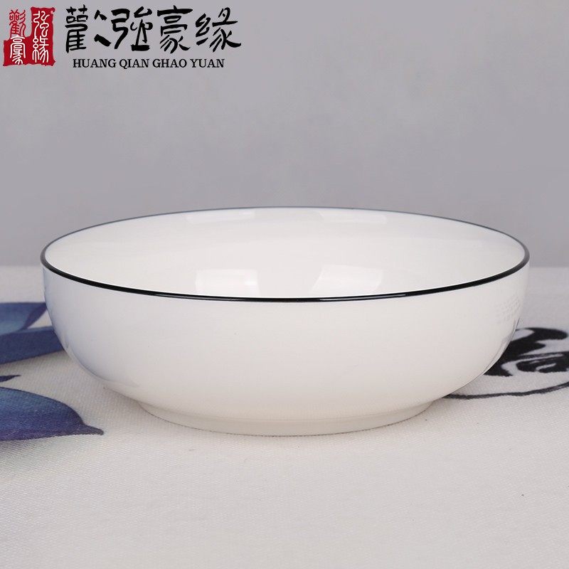 Chinese style minimalist ceramic large noodle bowl large soup bowl large size household commercial water cooking fish large bowl pelvic vegetable fish large basin bowl