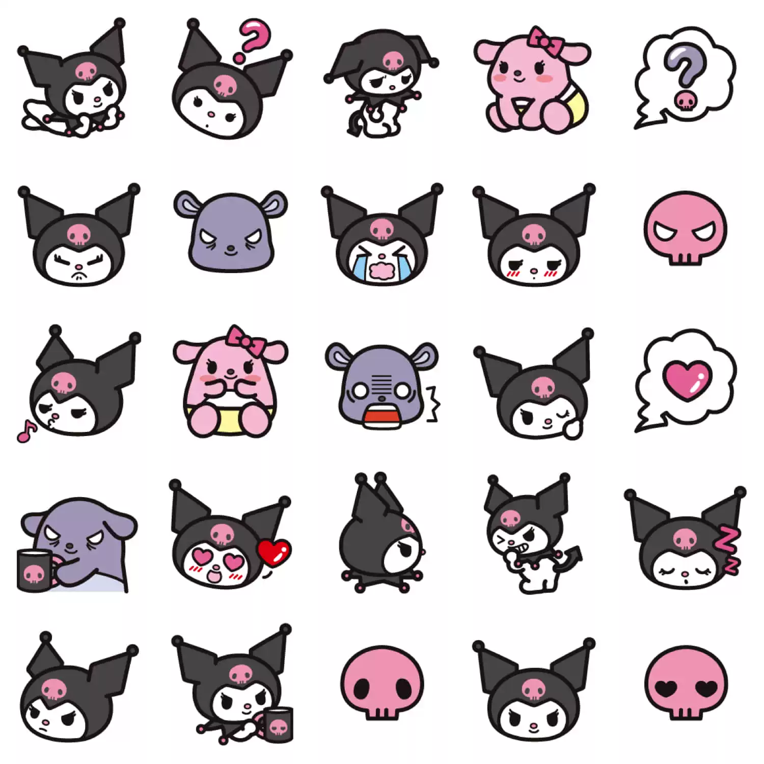 L340 小乌龟emoji涂鸦符号line表情包png免扣素材电子手帐贴图