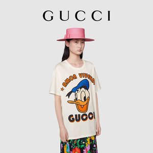 [新品]GUCCI古驰Disney x Gucci唐老鸭刺绣T恤