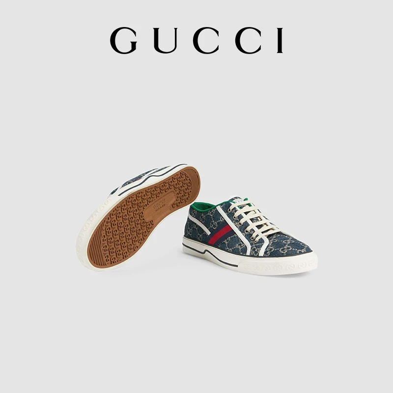 Gucci GG Denim серия теннисные кроссовки 1977 для мужчин