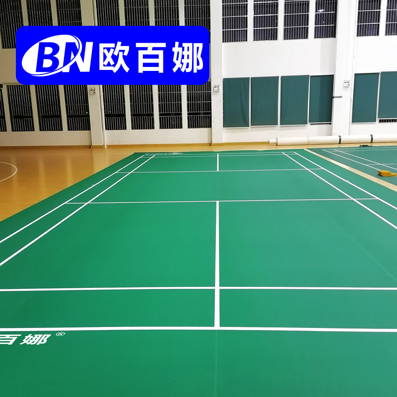 O 100 Na Indoor Badminton Non-slip Floor Stickedarium Pvc Sports Floor Rubber Basketball Hall Abrasion Resistant Plastic Flooring