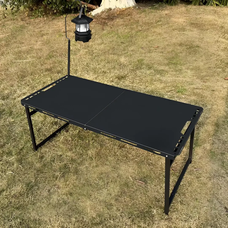 【Four-Cylinder/Height Adjustable】Multifunctional Adjustable Hydraulic Rod Outdoor Camping Folding Tactical Table