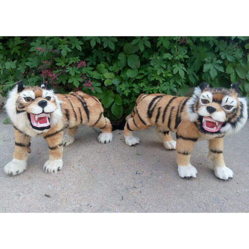 Tiger Handcrafted Realistic Imitation Products Photography Props Tiger Fur Animal