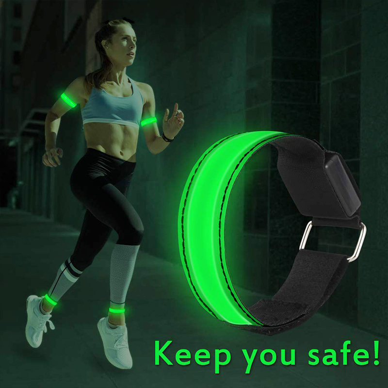 Night running safety light running waist light led arm light ring night charging children's warning signal light jogging reflective