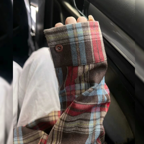 Красная осенняя рубашка, весенняя ретро куртка, в американском стиле