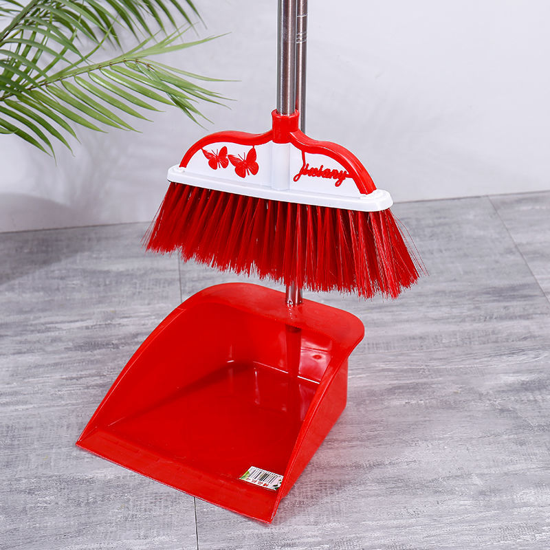 Put the set dustpan single broom combination household thickened broom soft fur dustpan dustpan dustpan broom sweeping and wiping