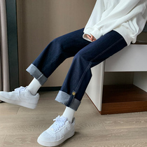 Pregnant women in spring and autumn wear loose broad leg jeans pregnant women wear air-beaten pants straight pants in autumn