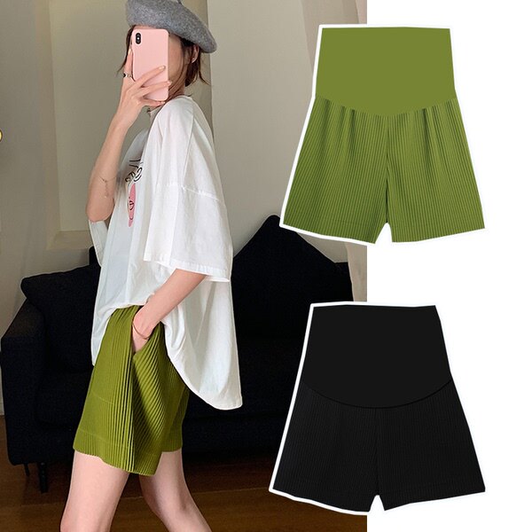 Pregnant women's pants summer thin section leggings casual five-point pants loose fashion outerwear pregnant women's shorts safety pants trendy