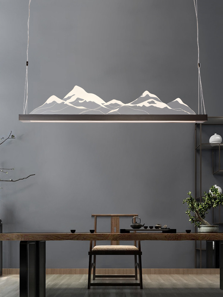 New Chinese style Zen tea room landscape chandelier creative decoration designer model room bar dining room Chinese style lamps
